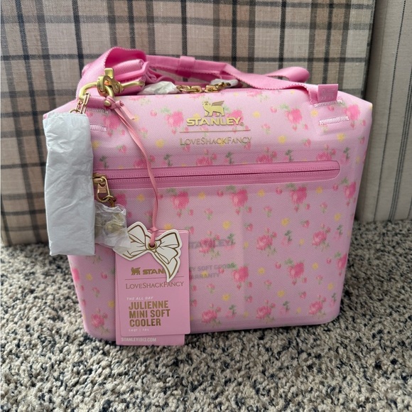 LoveShackFancy X Stanley Pink Floral Women's Julienne Mini Soft Cooler - Picture 4 of 6